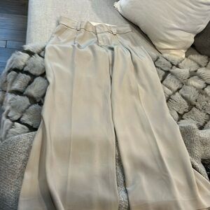 Alice + Olivia Cream Wide Leg Pants